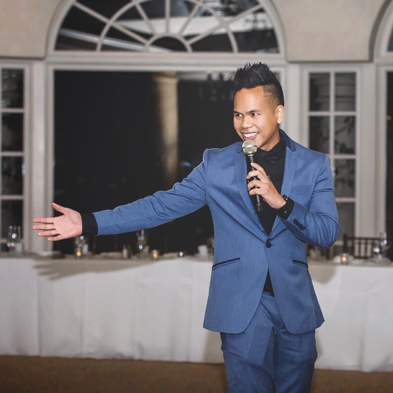 DJ MOJOE hosting a wedding at South Park Center